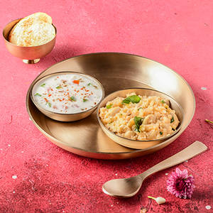 Falahari Samak Rice with Raita