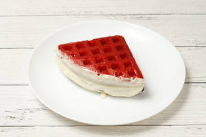 Red Velvet (white Chocolate) Waffle Sandwich