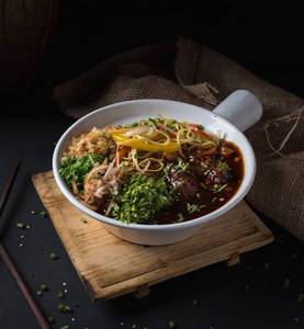 Manchurian gravy with fried rice