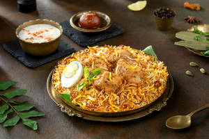 Murgh-e-narm (chicken Dum Hyderabadi Boneless Biryani-serve-1)