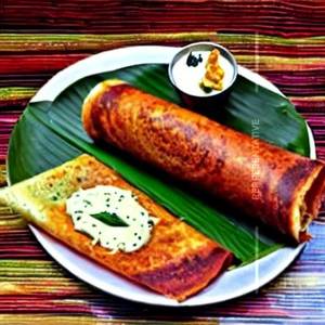 Cheese paneer pav bhaji dosa