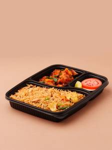 Veg Briyani + Chilli Paneer Dry