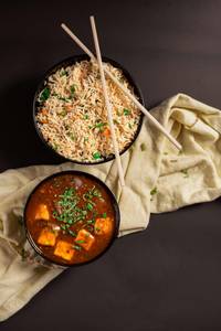 Chilli Paneer With Fried Rice Combo