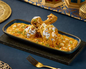 Darbari Murgh (Chicken Keema stuffed drumsticks)