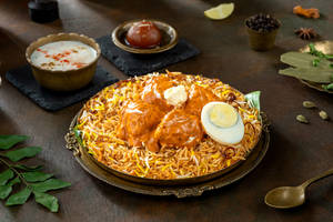Makhan Murgh (butter Chicken Boneless Hyderabadi Biryani-serve-1)