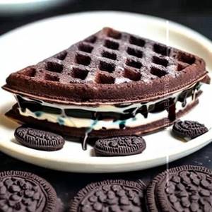Oreo crumble waffle