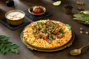 Paneer-e-mirchi Dum Biryani ( Pepper Paneer Biryani - Serve -1 )