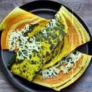 Cheese paneer palak matar dosa