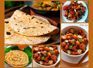5 Parotta + 5 Chapati + Chilli Gobi + Gobi 65