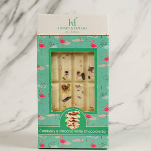 Cranberry & Pistachio White Chocolate Bar
