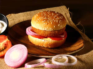 Aloo Tikki Cheese Burger