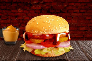 Veg Spicy Schezwan Burger