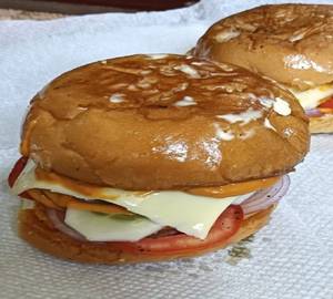 Veg Aloo Tikki Cheese Burger