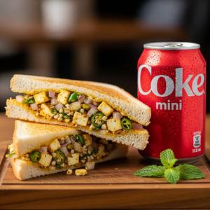 Paneer sandwich with coke soft beverage 250 ml