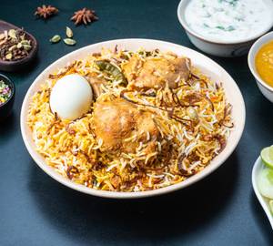 Hyderabadi  Chicken Dum Biryani with 1 Boiled Egg