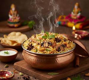 Kaju Mushroom Biryani