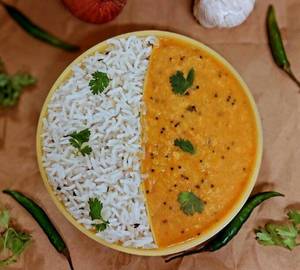 Dal handi + plain rice + salad