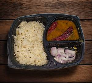 Dal with sada rice