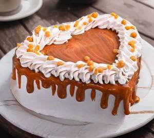 Heart Butterscotch Cake