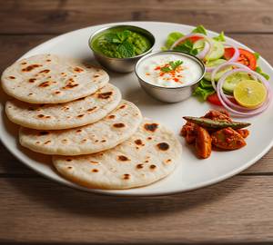 Chawal Ki Roti Thali