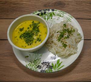 Kadhi with rice half