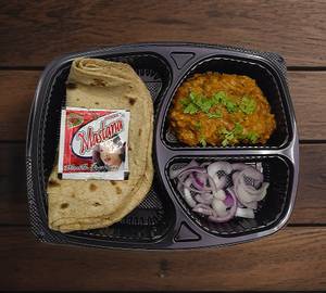 Sev bhaji and [4 butter roti]