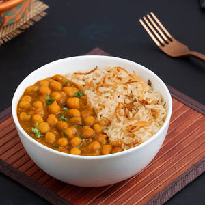 Punjabi Chole with Brown Jeera Rice