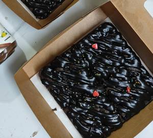 Triple chocolate brownie
