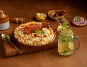 Chicken Tandoori Biryani Bowl + Lemonade