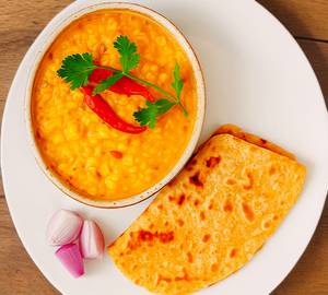 Dal tadka with 2 chapati