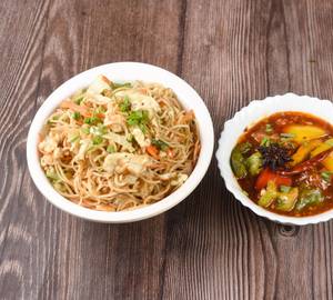 Egg Hakka Noodles + Schezwan Chicken(4ps.)