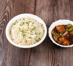 Egg Fried Rice + Chilli Fish(4ps.)