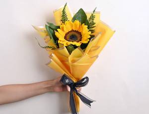 Sunflower in a Yellow Premium Paper