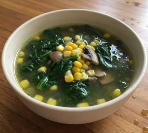 Spinach Corn Mushroom Soup
