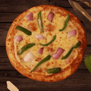 Onion,capscium Pizza