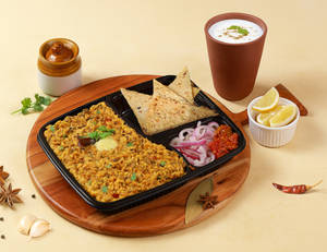 Ghee Moong Dal Khichdi + Masala Chaas