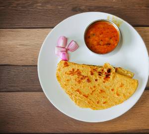 Dal fry with 2 chapati