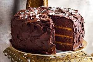 Dark chocolate caramel cake