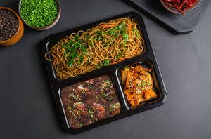 Chicken Manchurian And Egg Hakka Noodles Combo