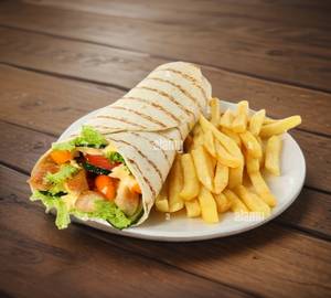 Rolls rush jumbo shawarma [ withfries]