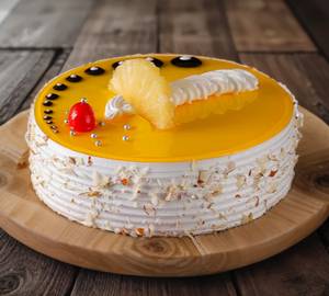 Eggless mango cake