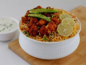 Chicken fry piece biryani