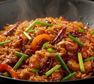 Fried Rice With Schezwan Sauce