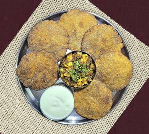 Vrat Desi Ghee Aloo With Poori And Plain Curd