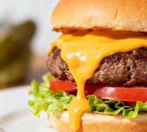 Mexican lamb cheese burger