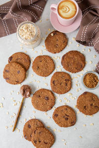 Chocolate Chip And Oat Cookies