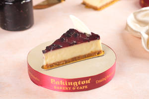 Blueberry Baked Cheesecake Slice