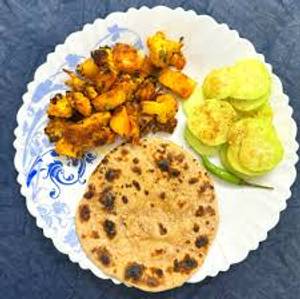 Plain Tandoori Roti 2 Pices + Aloo Bhaji