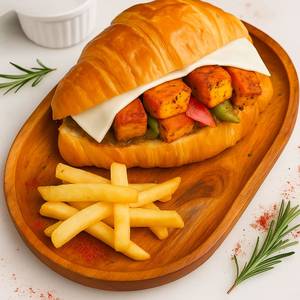 Spiced Paneer Croissant Sandwich (Select- Jain /Regular)