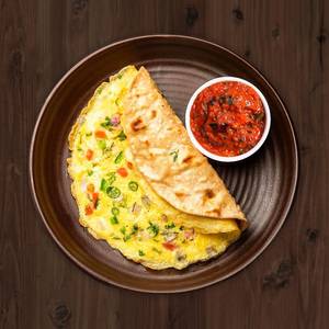2 Chapati + Double Omelette + Tomato Chutney